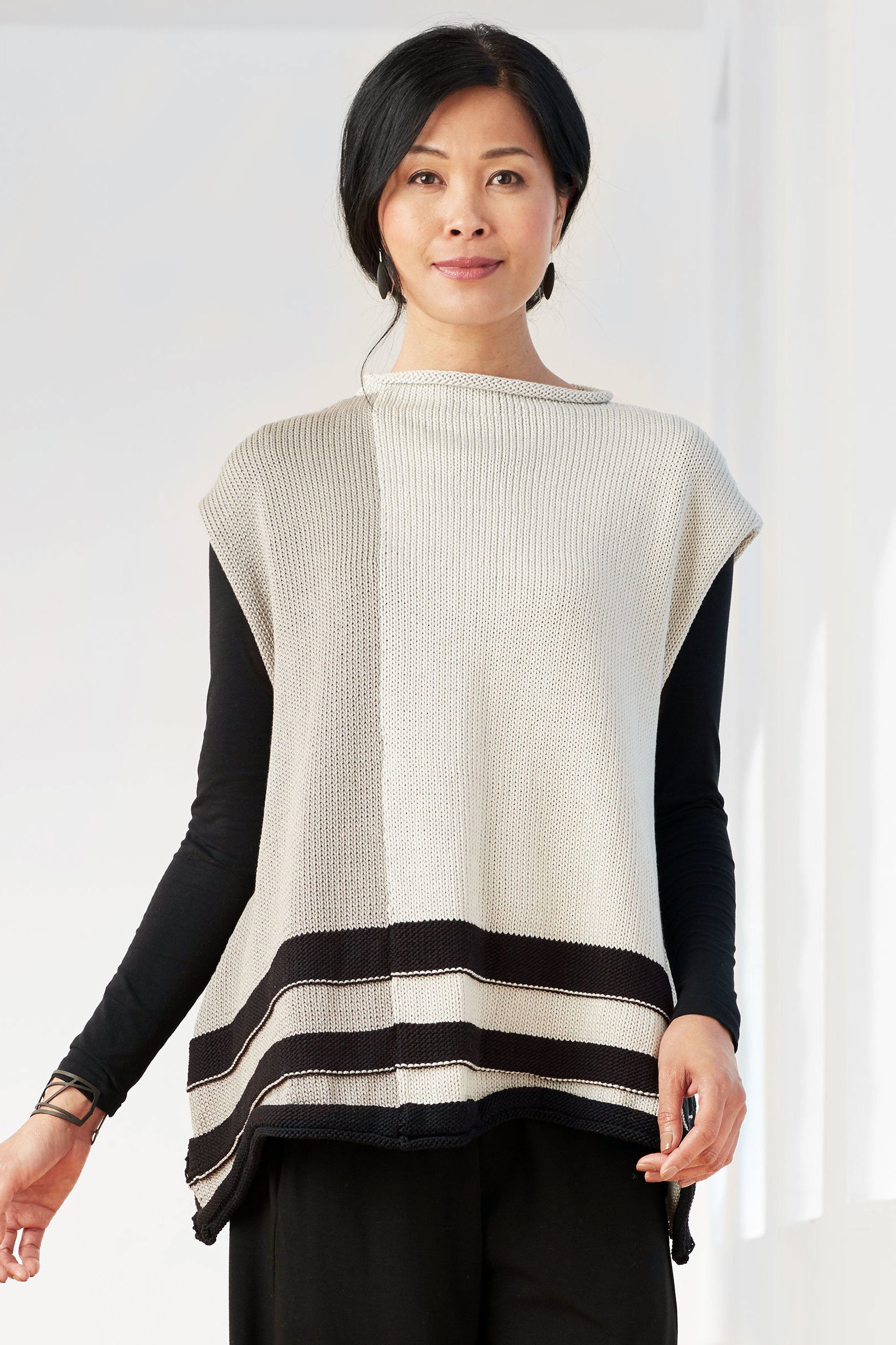 shown with black tee underneath