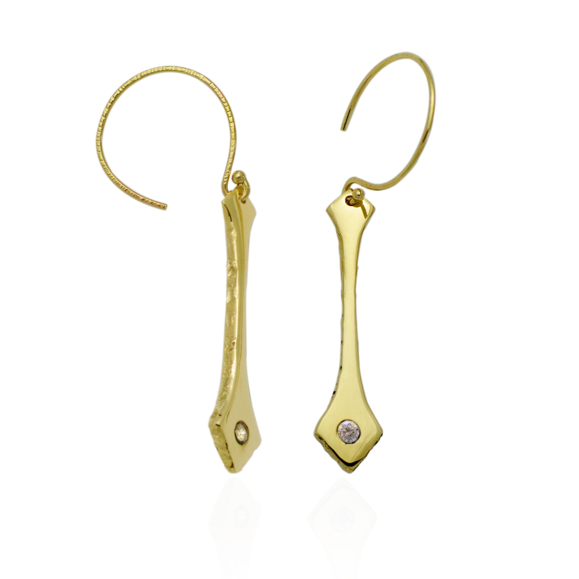 Gold & Diamond Dune Earrings