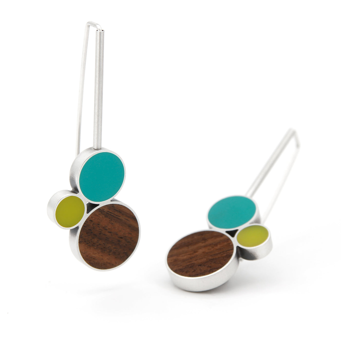 Node Large Rigid Dangle Earrings