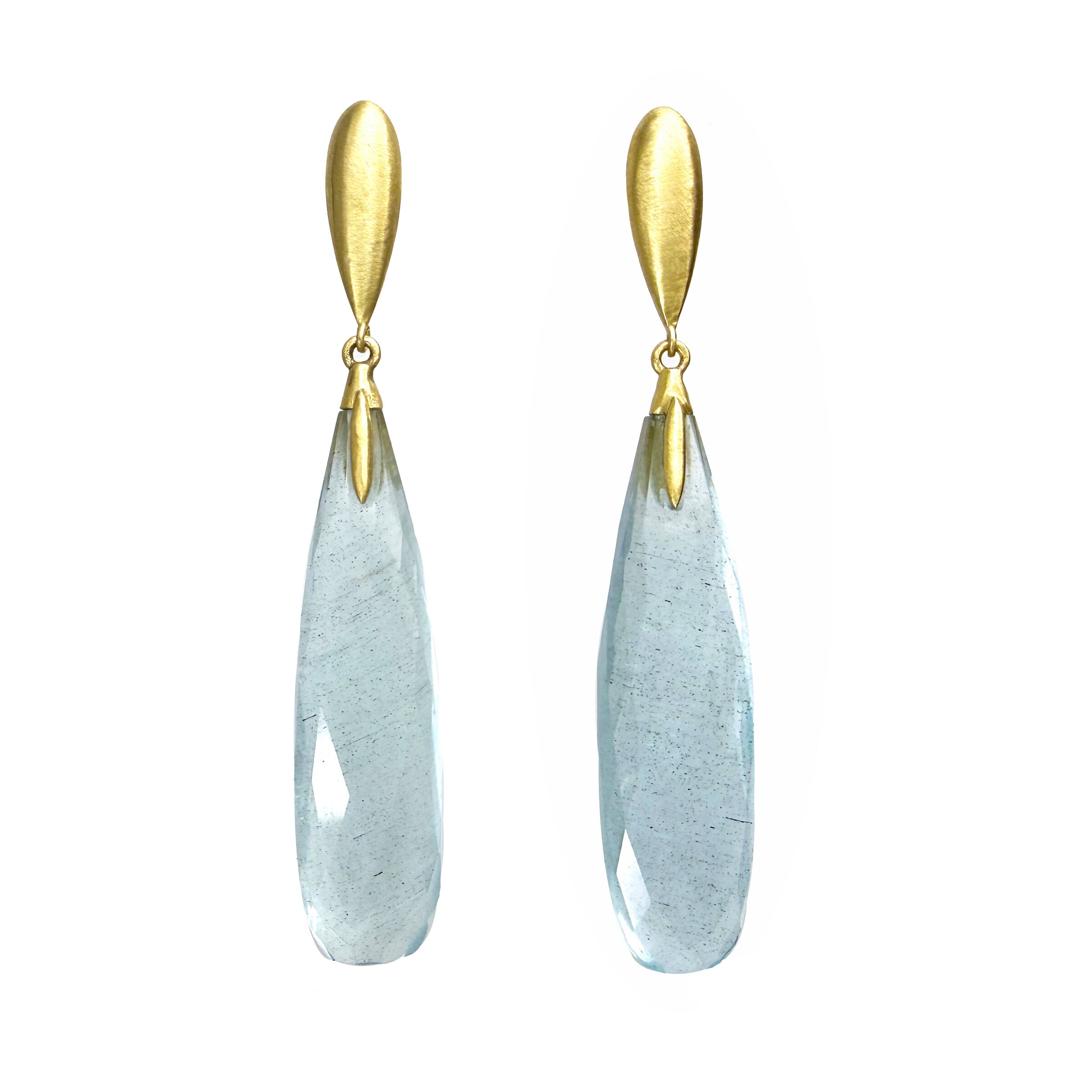 Aquamarine Briolette Earrings