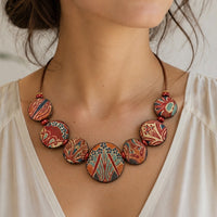 Art Nouveau Reversible Silk Necklace II