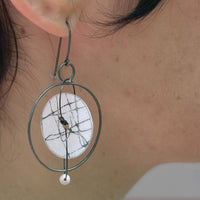 Printmaker's Paper Disk Earrings