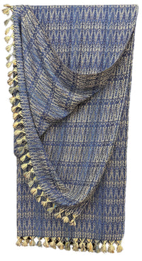 Emperor Blue Handwoven Reversible Throw