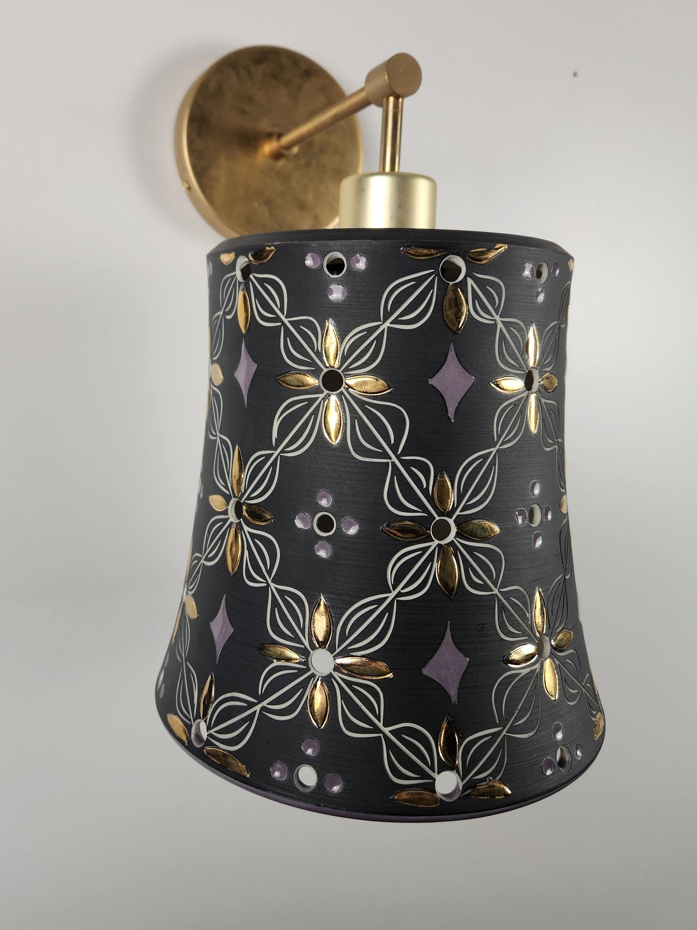 Nocturnal Ornament at Dusk Porcelain Sconce