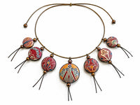 Art Nouveau Reversible Silk Necklace
