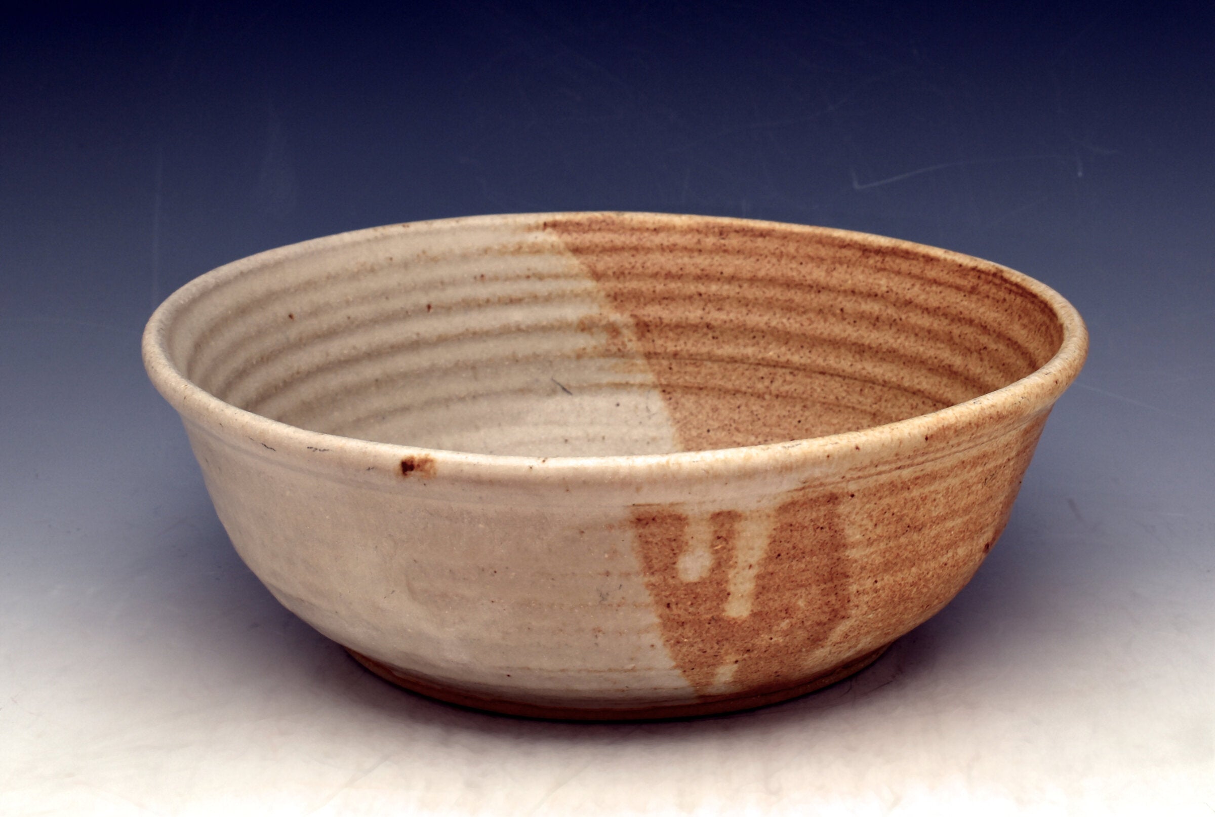 Shino Stoneware Serving Bowl