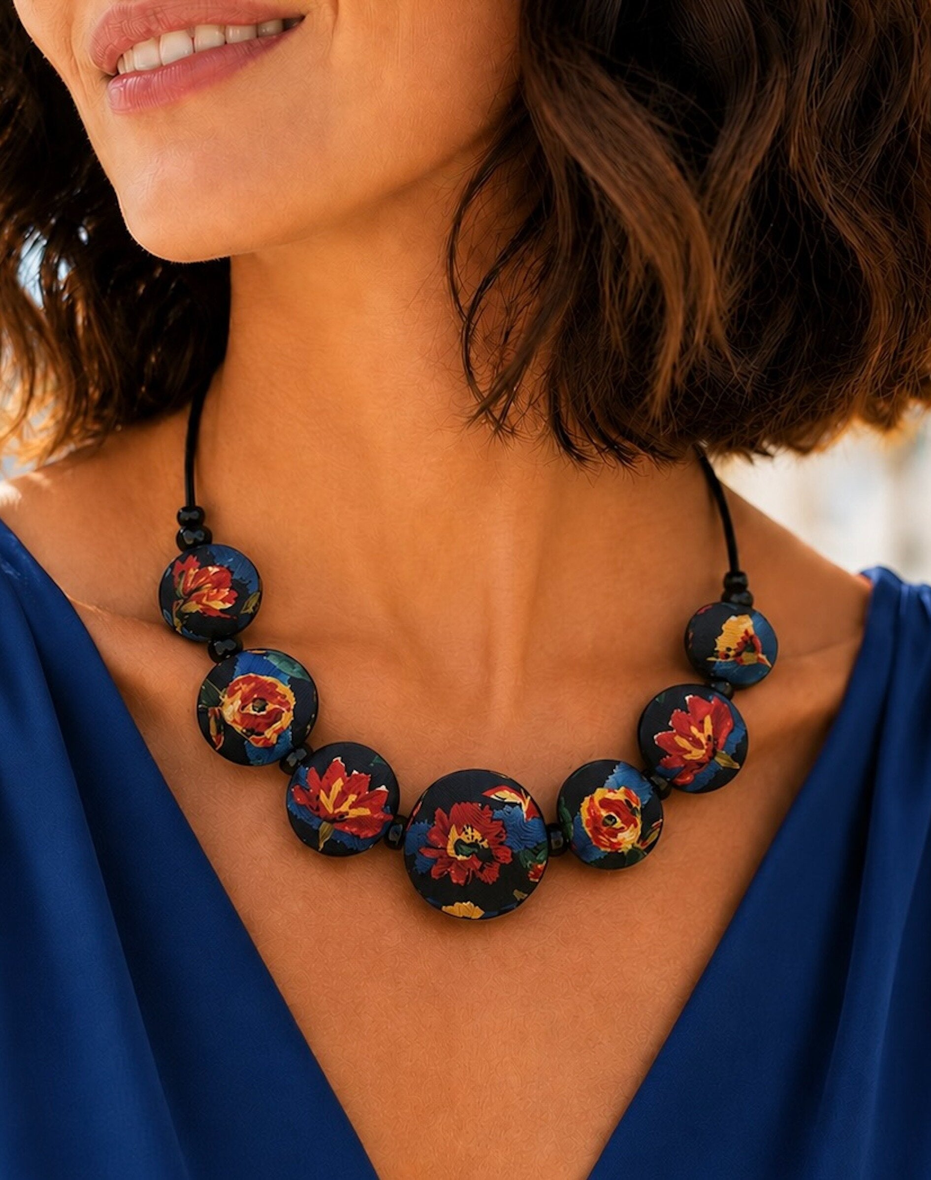 Florence Garden Reversible Silk Necklace