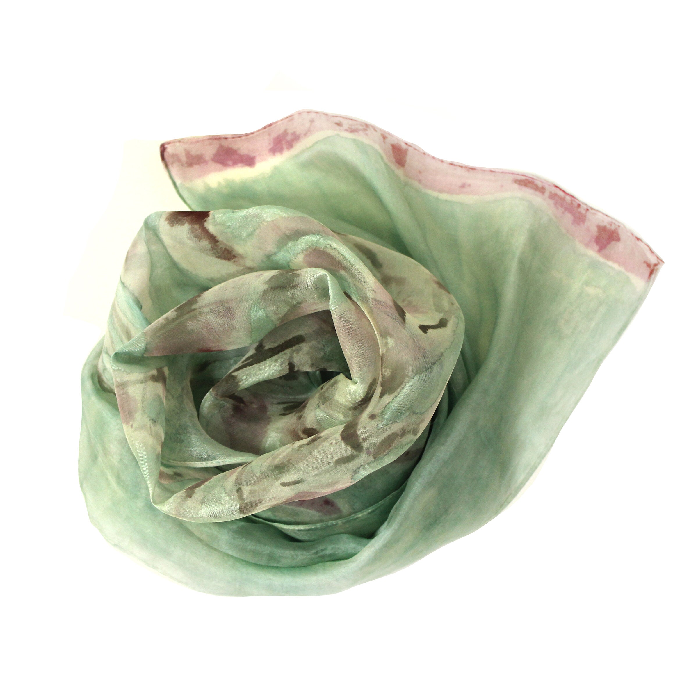 Sandy Sage - Silk hand painted scarf