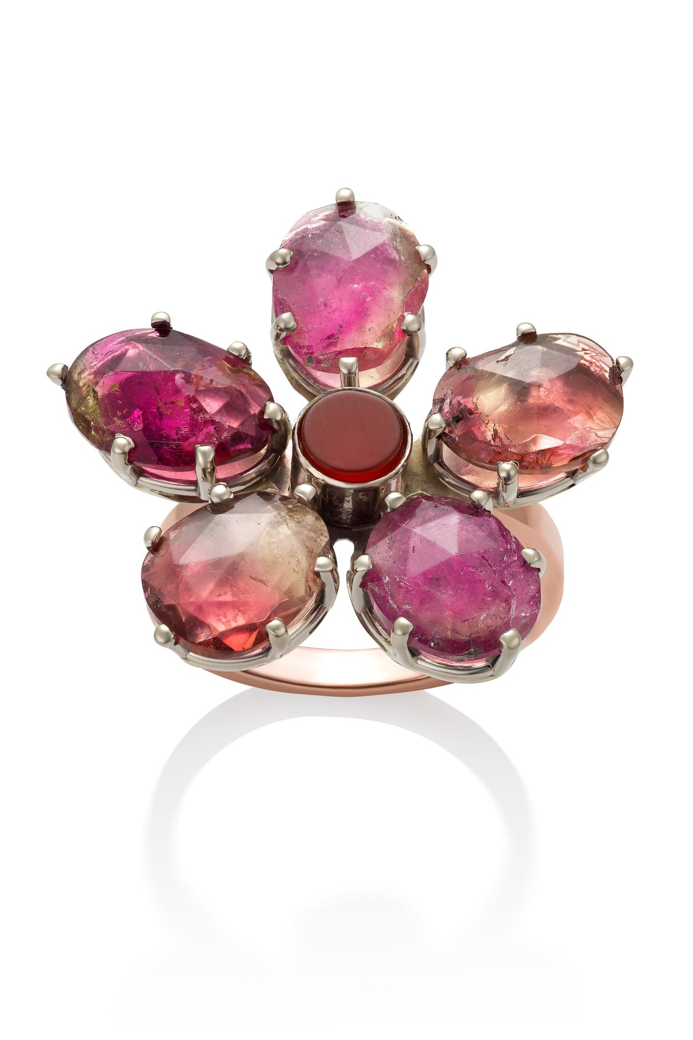 Tourmaline Flower Ring