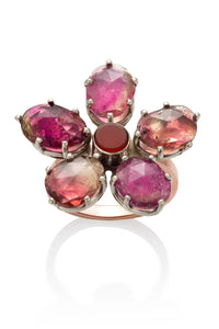 Tourmaline Flower Ring