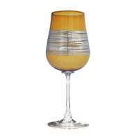 Gold, white wine glass