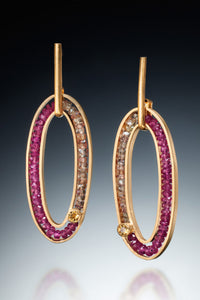 Gemstone Oval Earrings