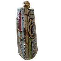 Rustic Abstract Tall Ceramic Box