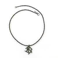 Spinel & Diamond Rectangle Pendant