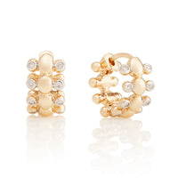 Caterpillar Diamond Huggie Earrings