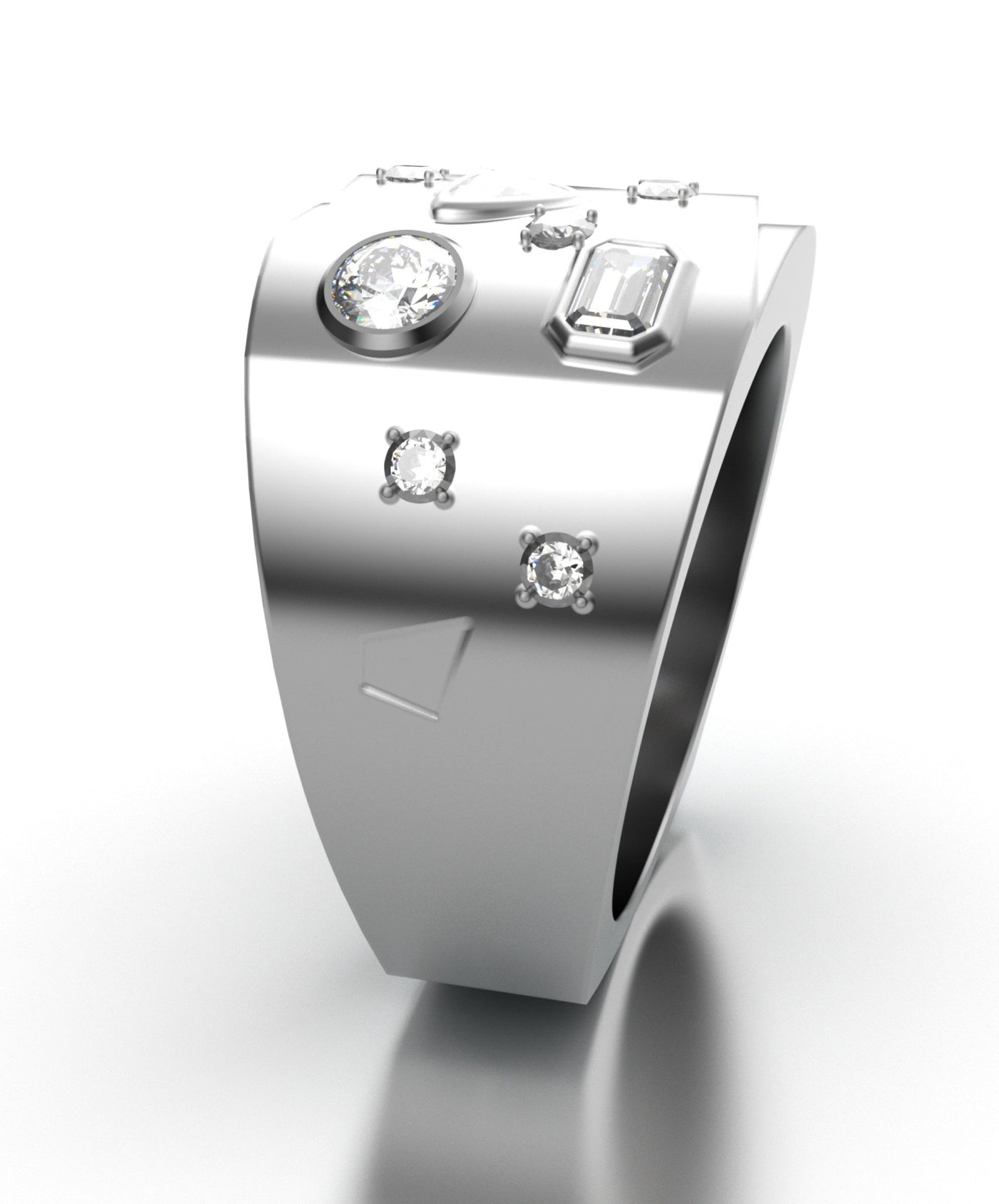 Wide Multi Diamond Ring