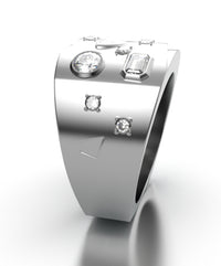Wide Multi Diamond Ring