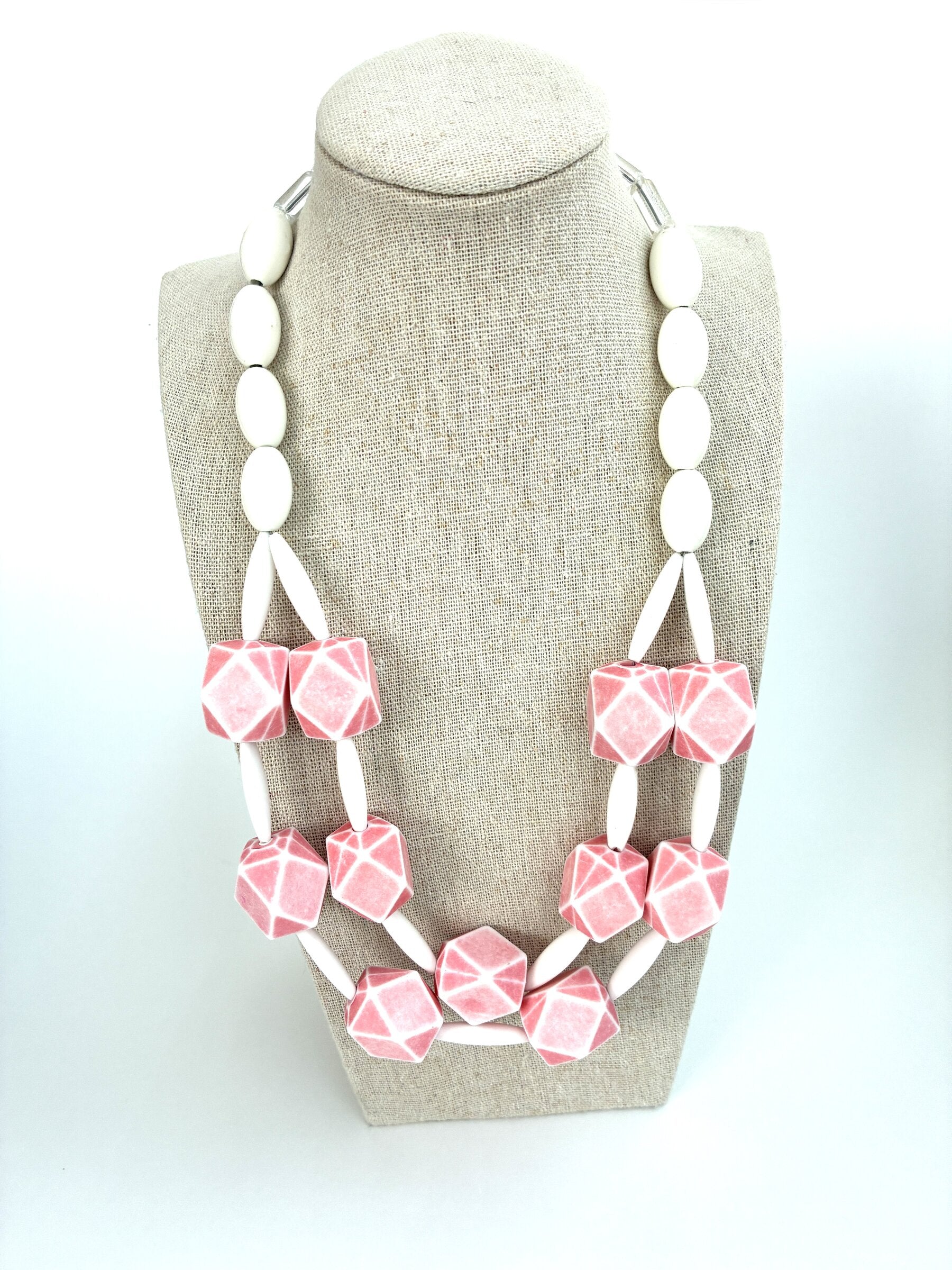 Pink Geometric Necklace