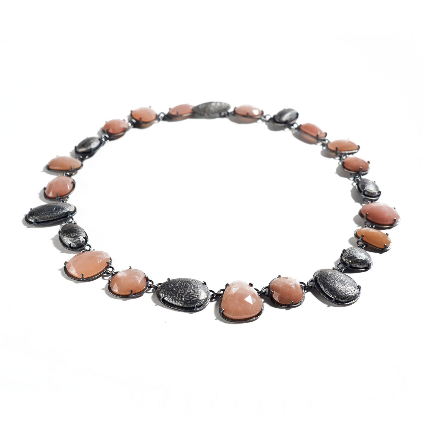 Carved Pebble Link Necklace