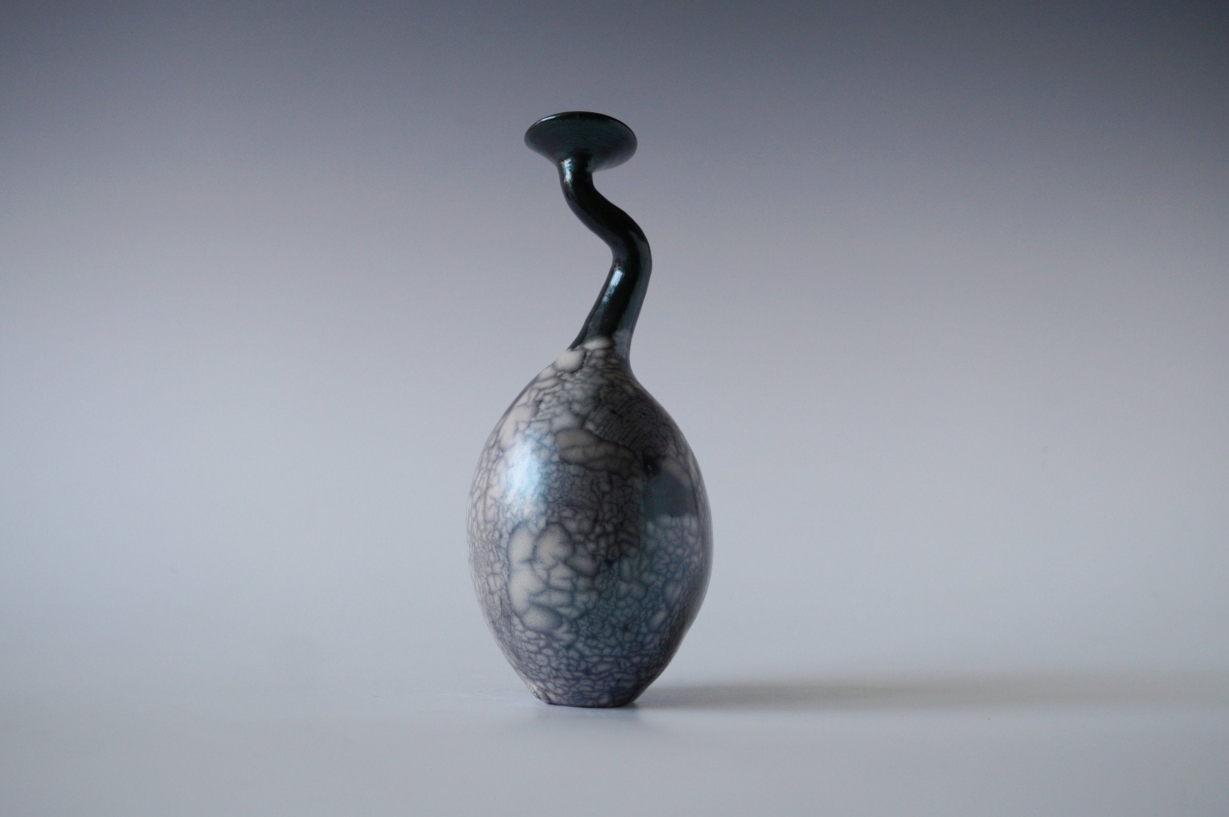 Ceramic Raku Vase, Naked Raku Firing