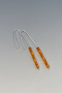 Orange-Pink Simple Earrings
