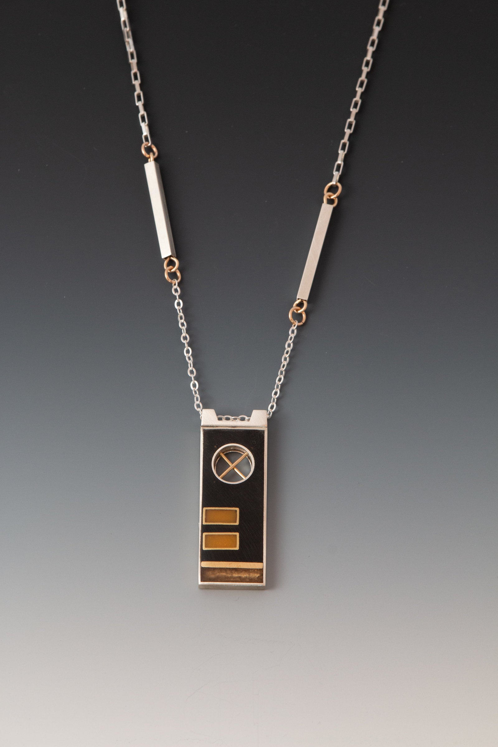 XO Rec Black & Yellow Necklace