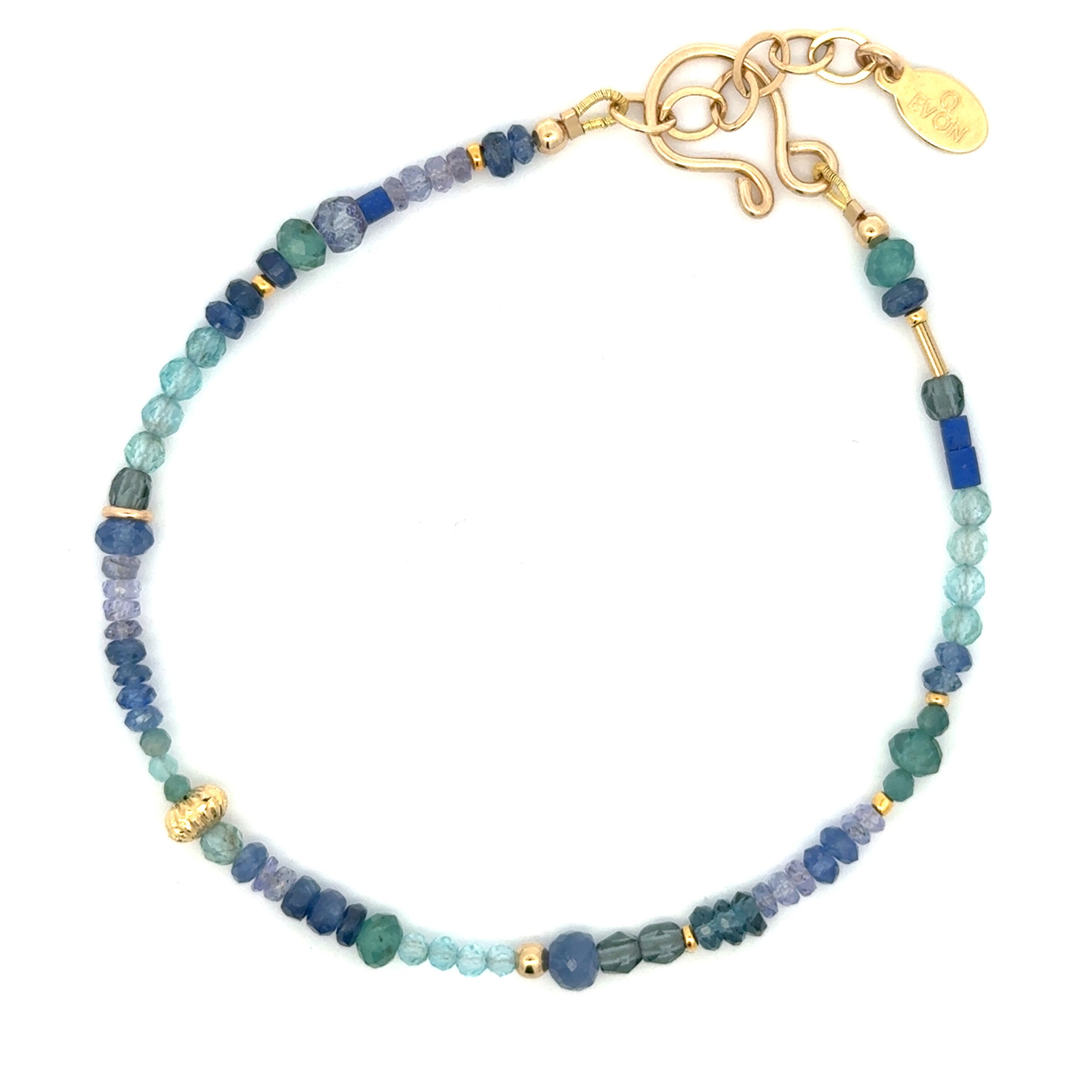 Tanzanite, Sapphire & Gold Gemstone Bracelet