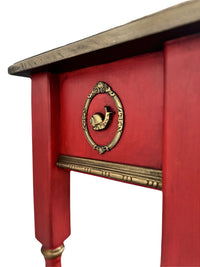Red Woodland Console Table