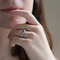 Lavender Amethyst Sterling Ring