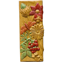 Botanical Tile in Amber, Yellow, Red, and Green