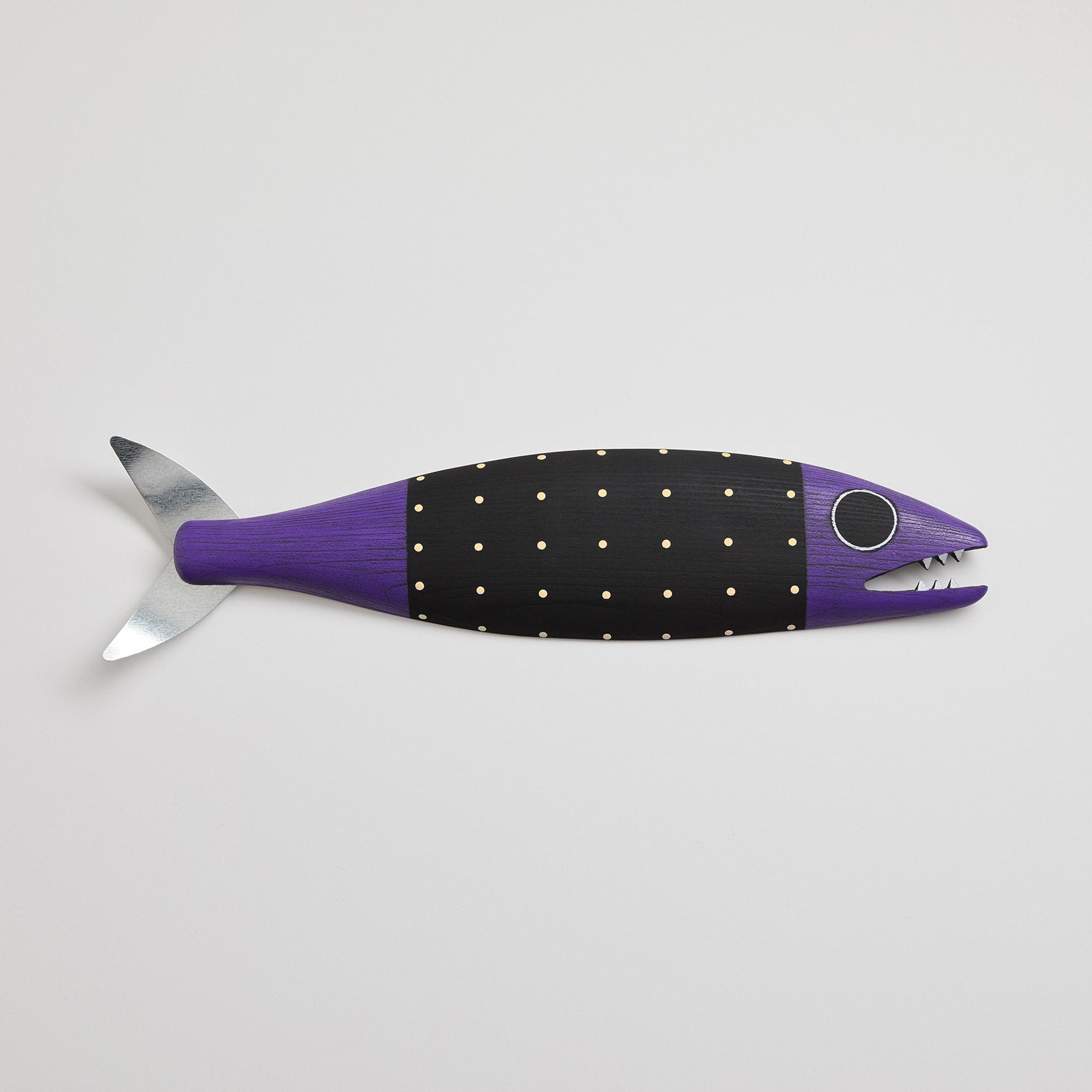 Small Fish with Teeth in Black White Dots