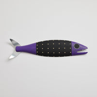 Small Fish with Teeth in Black White Dots