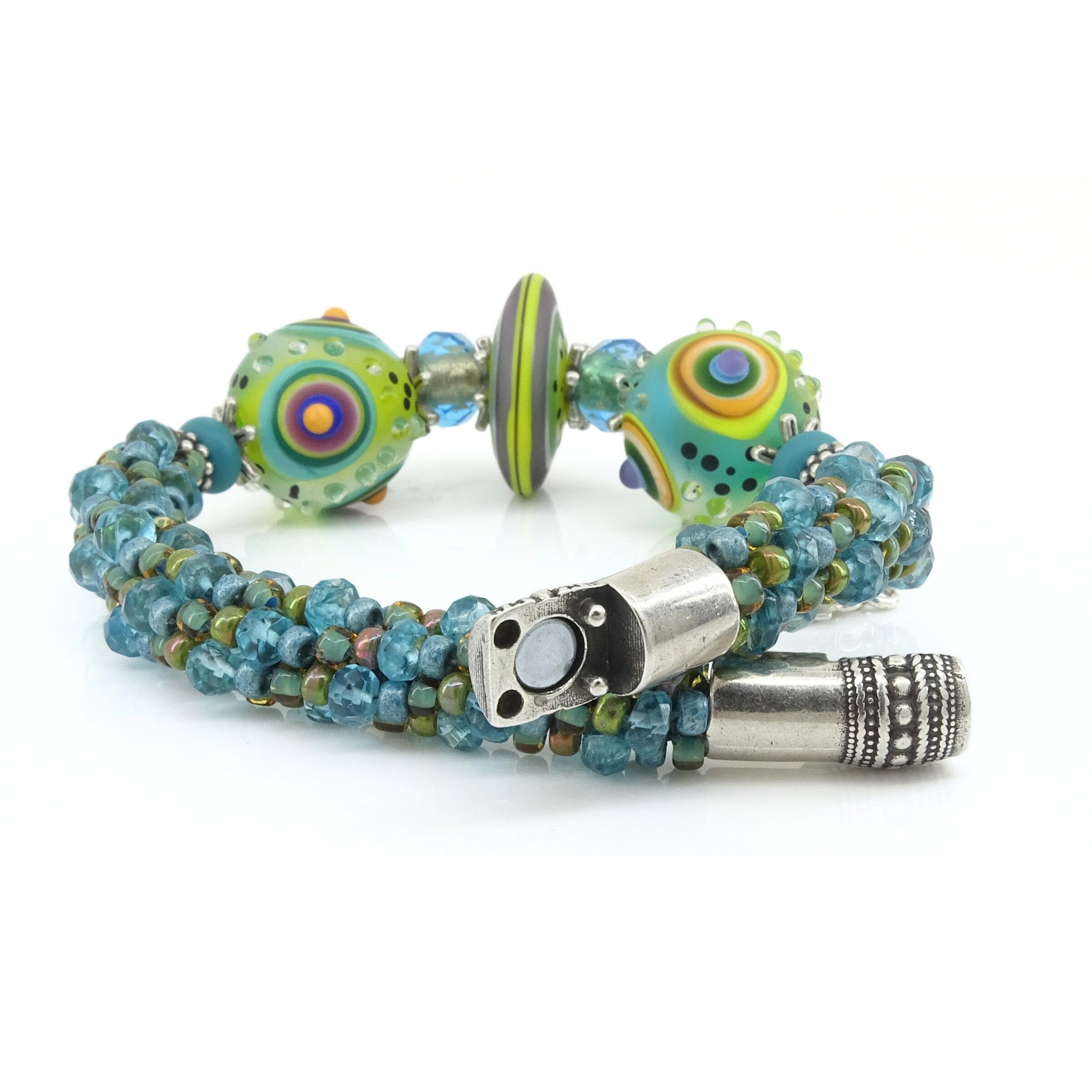Teal & Apple Green Bracelet