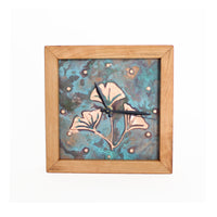 Patina Ginkgo Box Clock