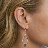 Iolite & Fluorite Drop Earrings