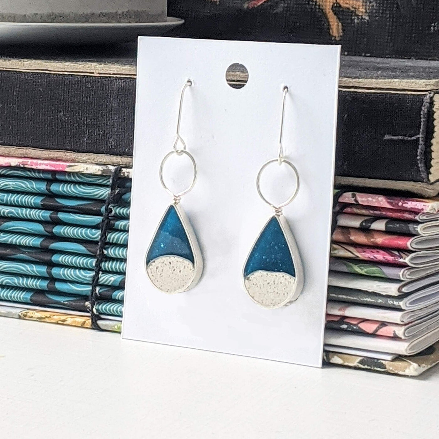 Midnight at the Beach Drop Earrings