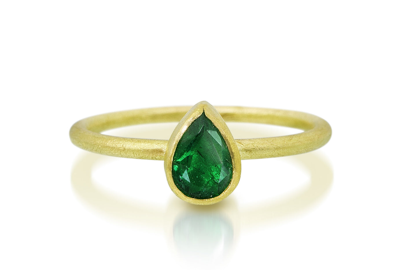 Emerald Drop Stacking Ring
