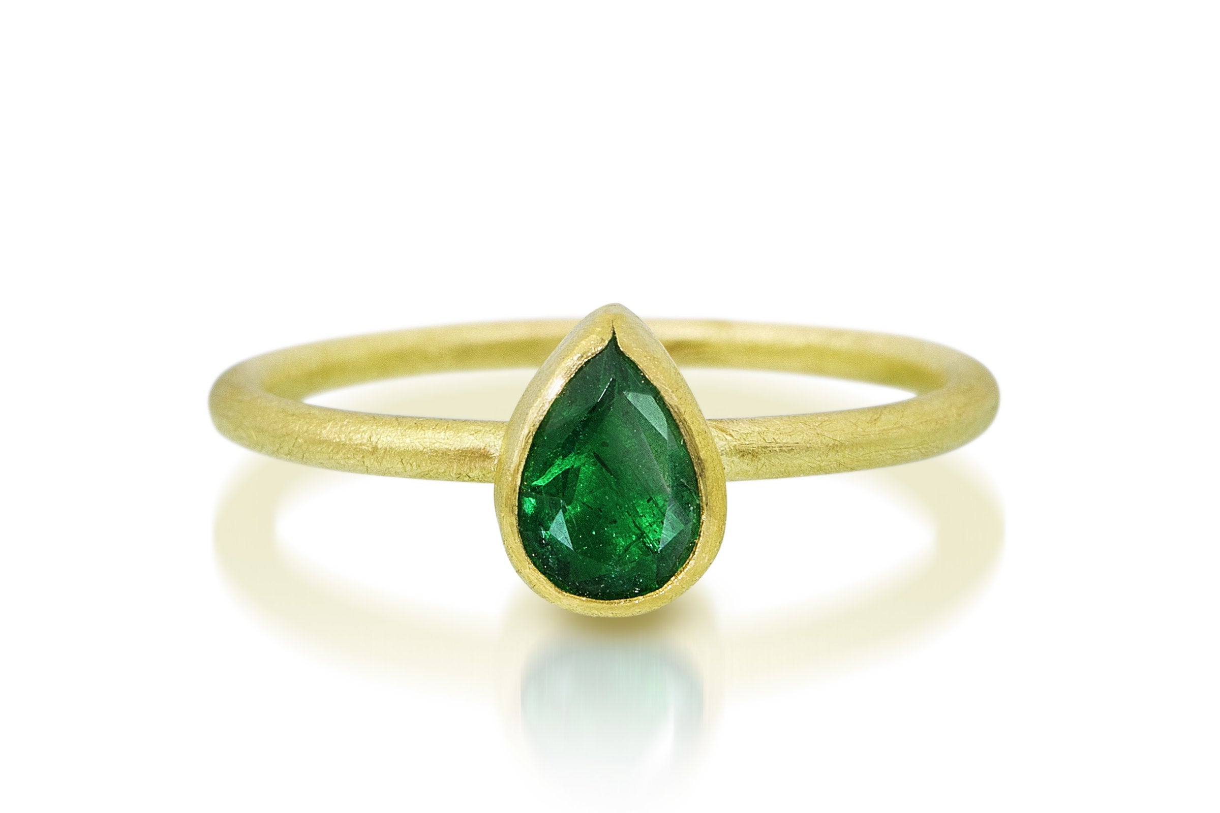 Emerald Drop Stacking Ring