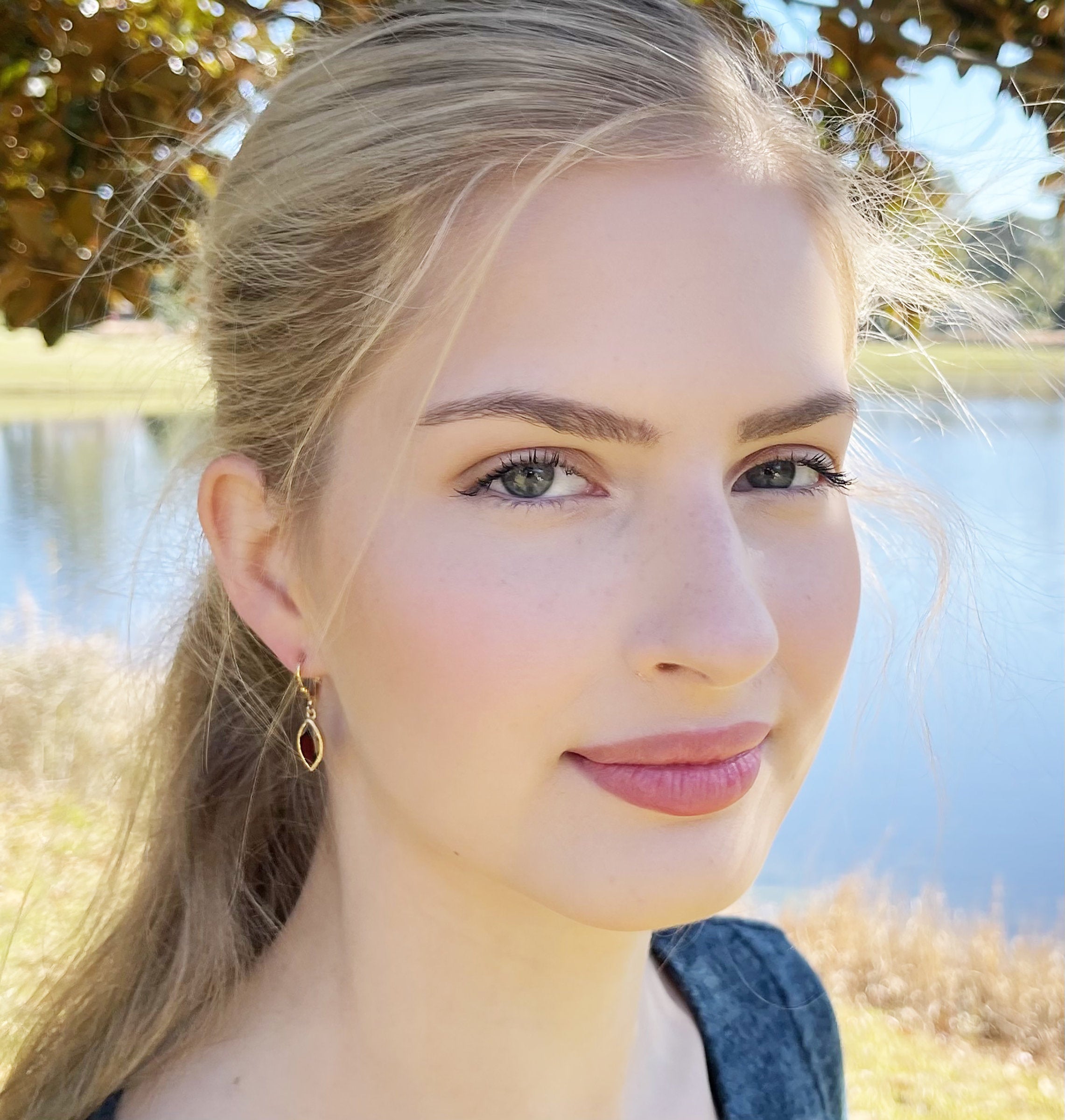 Gold Marquise Earrings