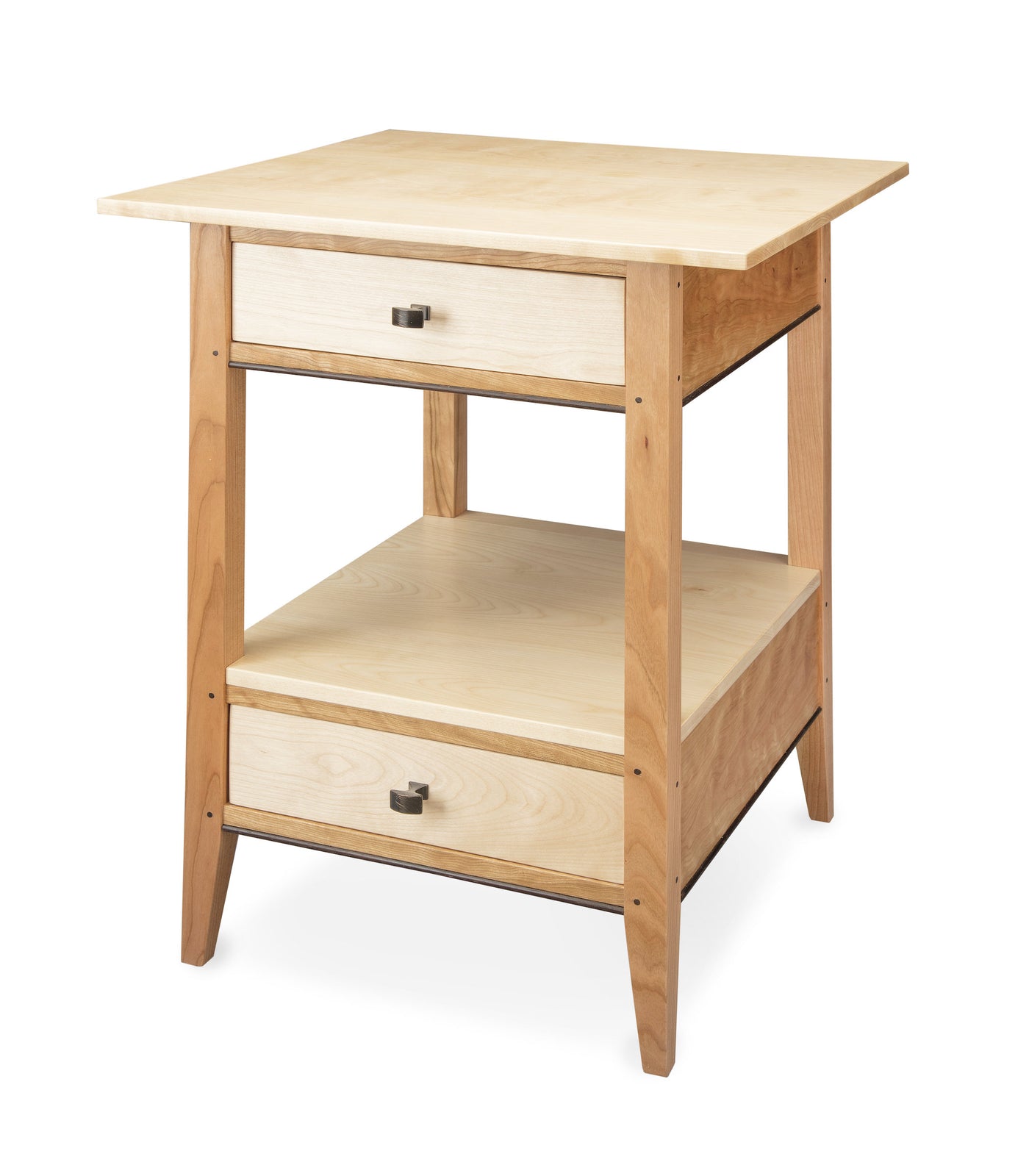 White Birch and Cherry End Table
