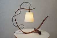 Bent Table Lamp in Walnut