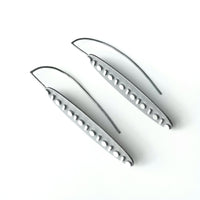 Eclipse Line & Dot Ellipse Earrings
