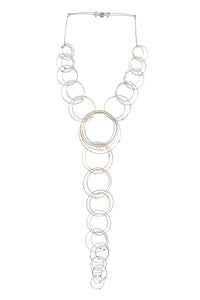 Orbiting Circles Lariat Necklace