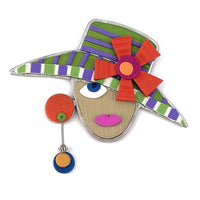 Women and Hats Pin No. 7