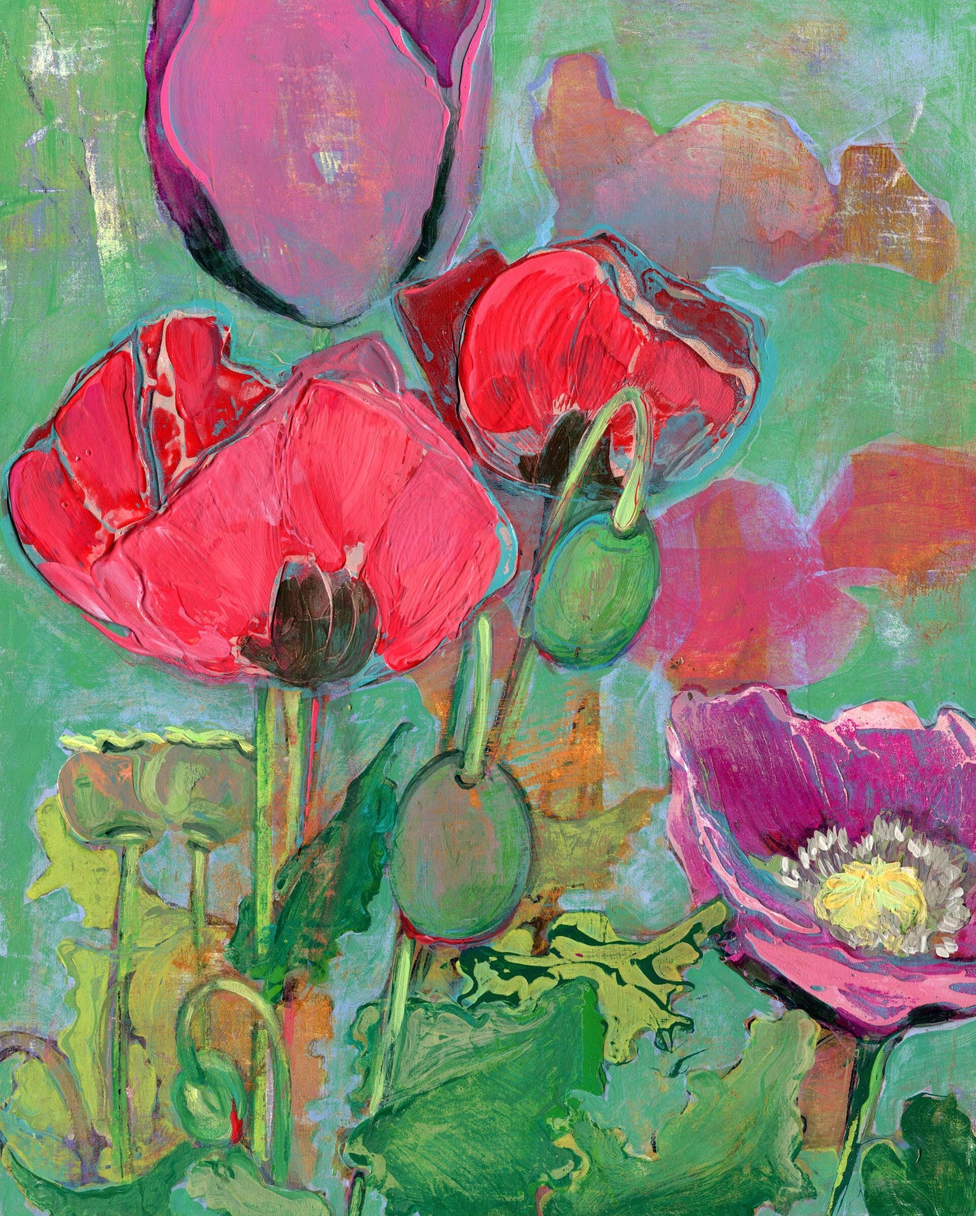 Poppy Dreams in Red & Pink No. 2
