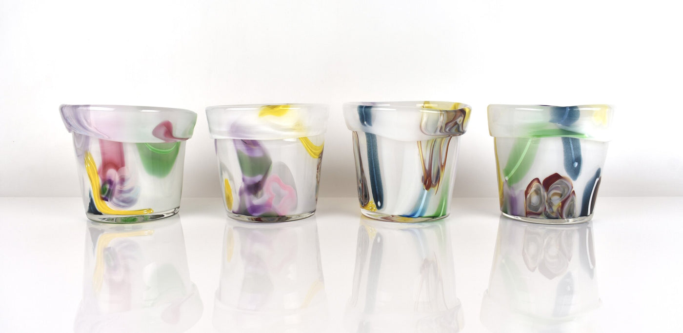Glass Party Planter Pots