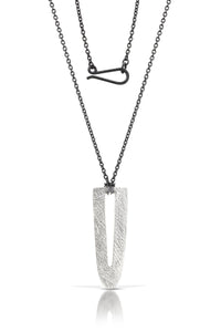 Long Carved Arch Slot Pendant Necklace