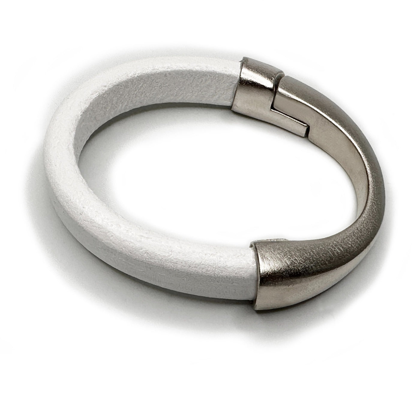 White/Silver crescent moon bracelet