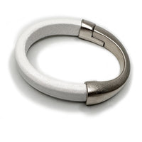 White/Silver crescent moon bracelet