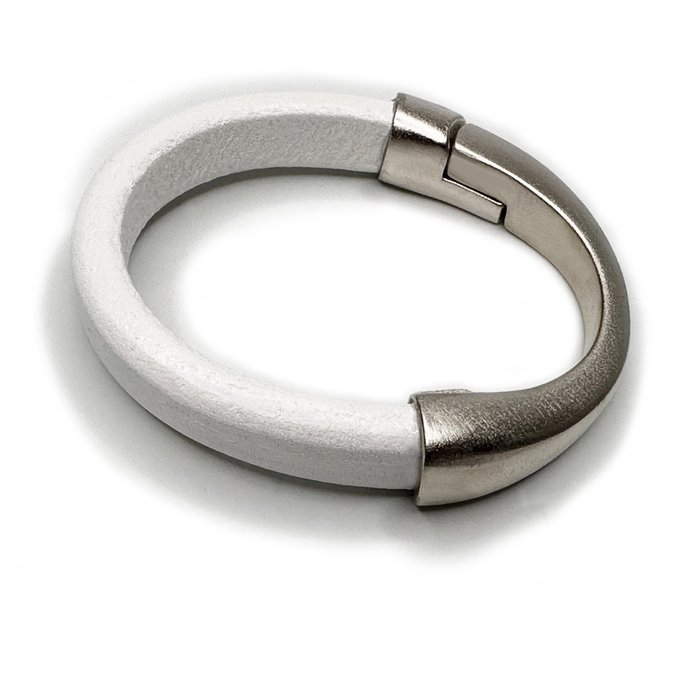 White/Silver crescent moon bracelet